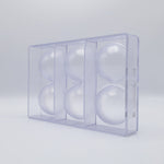 Chocolate World Half Sphere Ø70mm Polycarbonate Chocolate Mold – 2.76 in diameter x 1.38 in, 6 Cavities