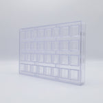 Chocolate World French Carré Polycarbonate Chocolate Mold – 1.02 x 1.02 x 0.51 in, 24 Cavities