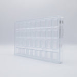 Chocolate World Square Lined Polycarbonate Chocolate Mold – ~1.57 x 1.57 x 0.47 in, 12 Cavities