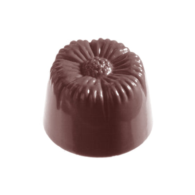 Chocolate World Flower Polycarbonate Chocolate Mold – ~1.10 x 1.10 x 0.47 in, 32 Cavities