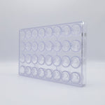 Chocolate World Flower Polycarbonate Chocolate Mold – ~1.10 x 1.10 x 0.47 in, 32 Cavities