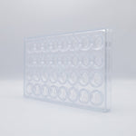 Chocolate World Caramel Polycarbonate Chocolate Mold – ~1.38 x 0.87 x 0.47 in, 24 Cavities