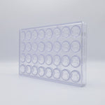 Chocolate World Hazelnut Polycarbonate Chocolate Mold – 1.10 in diameter x 0.71 in, 21 Cavities