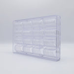 Chocolate World Arc Polycarbonate Chocolate Mold – ~1.57 x 0.79 x 0.59 in, 21 Cavities