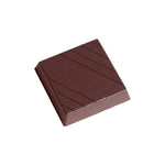 Chocolate World Square with Lines (41mm) Polycarbonate Chocolate Mold – 1.61 x 1.61 x 0.39 in, 12 Cavities
