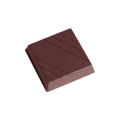 Chocolate World Square with Lines (41mm) Polycarbonate Chocolate Mold – 1.61 x 1.61 x 0.39 in, 12 Cavities