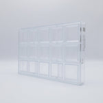 Chocolate World Square with Lines (41mm) Polycarbonate Chocolate Mold – 1.61 x 1.61 x 0.39 in, 12 Cavities