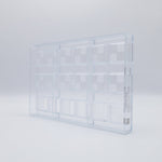 Chocolate World Square with Lines (33mm) Polycarbonate Chocolate Mold – 1.30 x 1.30 x 0.39 in, 18 Cavities