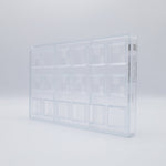 Chocolate World Square with Lines (33mm) Polycarbonate Chocolate Mold – 1.30 x 1.30 x 0.39 in, 18 Cavities