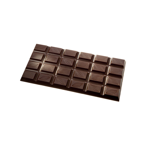 Chocolate World Tablet Cocoa Bean Polycarbonate Chocolate Mold – ~4.72 x 2.36 x 0.39 in, 3 Cavities