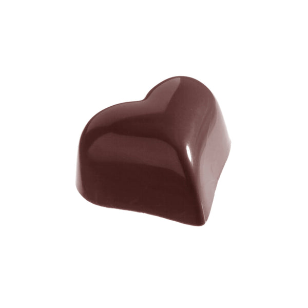 Chocolate World Small Heart Polycarbonate Chocolate Mold – ~0.98 x 0.87 x 0.47 in, 32 Cavities
