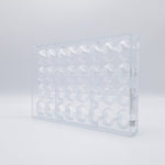 Chocolate World Small Heart Polycarbonate Chocolate Mold – ~0.98 x 0.87 x 0.47 in, 32 Cavities