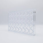 Chocolate World Small Heart Polycarbonate Chocolate Mold – ~0.98 x 0.87 x 0.47 in, 32 Cavities