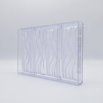 Chocolate World Tablet Wind/Waves Polycarbonate Chocolate Mold by Seb Pettersson – ~4.72 x 2.36 x 0.35 in, 3 Cavities