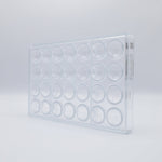 Chocolate World Dome 30mm Polycarbonate Chocolate Mold – 1.18 in diameter x 0.59 in, 32 Cavities
