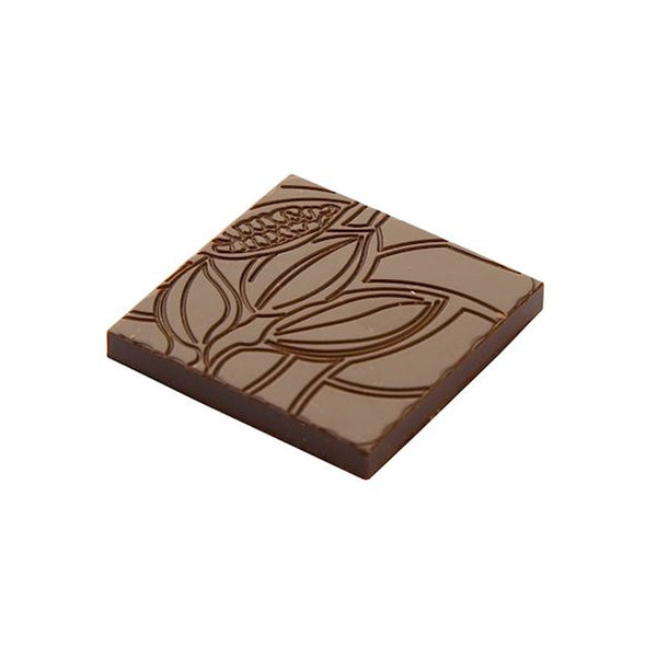 Chocolate World Napolitain Cocoa Bean Polycarbonate Chocolate Mold – 1.34 x 1.34 x 0.16 in, 18 Cavities