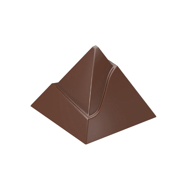 Chocolate World Egyptian Pyramid Polycarbonate Chocolate Mold – ~0.98 x 0.98 x 0.79 in, 32 Cavities