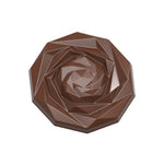 Chocolate World Caraque Rose Polycarbonate Chocolate Mold by Davide Comaschi – ~1.57 x 1.57 x 0.20 in, 18 Cavities