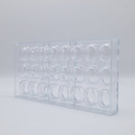 Chocolate World Dome Oval Polycarbonate Chocolate Mold – ~1.57 x 1.18 x 0.71 in, 18 Cavities