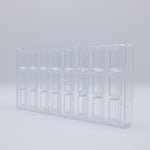 Chocolate World Praline Block Texture Polycarbonate Chocolate Mold by Alessandro Racca – ~1.18 x 0.98 x 0.59 in, 24 Cavities