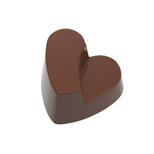 Chocolate World Interlocking Heart Polycarbonate Chocolate Mold – ~1.77 x 0.98 x 0.39 in, 12 Cavities