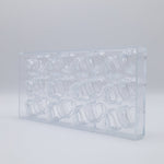 Chocolate World Interlocking Heart Polycarbonate Chocolate Mold – ~1.77 x 0.98 x 0.39 in, 12 Cavities