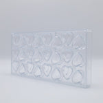 Chocolate World Interlocking Heart Polycarbonate Chocolate Mold – ~1.77 x 0.98 x 0.39 in, 12 Cavities