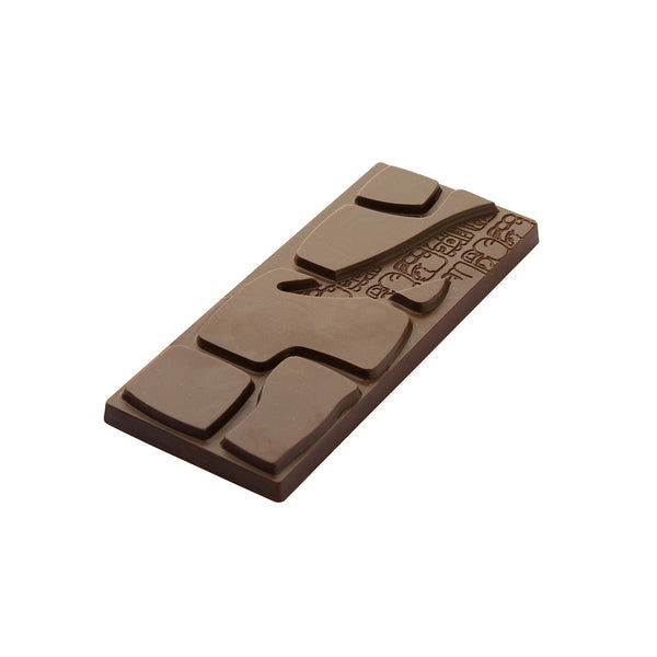 Chocolate World Tablet 50g Glifi Pietra Polycarbonate Chocolate Mold – ~3.54 x 2.17 x 0.39 in, 4 Cavities