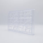 Chocolate World Tablet 50g Glifi Pietra Polycarbonate Chocolate Mold – ~3.54 x 2.17 x 0.39 in, 4 Cavities