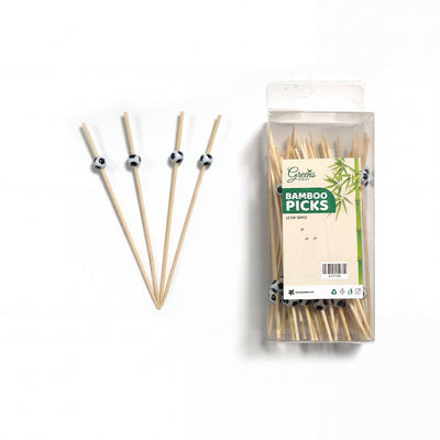 Greens Choice Bamboo Football Fruit Picks 120 mm, 50 Pieces