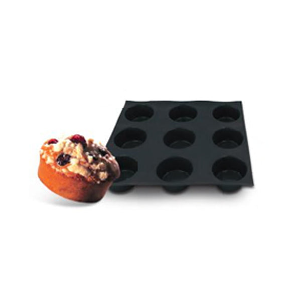 Demarle Flexipan Origine Short Muffin Silicone Baking Mold 600 x 400 mm - 8 Cavities, 95 x 45 mm (3.74 x 1.77 in) Each