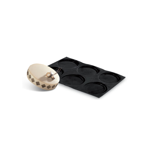 Demarle Flexipan Origine Round Silicone Baking Mold 600 x 400 mm - 12 Cavities, 104/95 x 20 mm Each