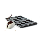 Demarle Flexipan Origine Oval Savarin Silicone Baking Mold 600 x 400 mm - 24 Cavities, 85 x 61 x 30 mm Each