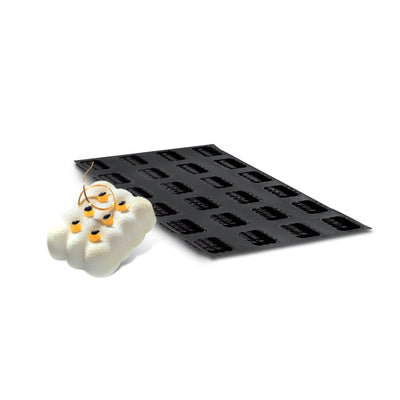 Demarle Flexipan Origine Petit Cosy Silicone Baking Mold 600 x 400 mm - 24 Cavities, 71 x 57 x 23 mm Each