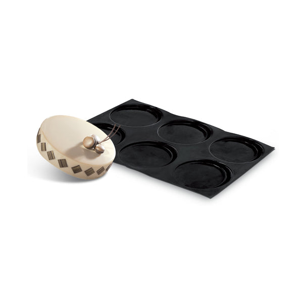 Demarle Flexipan Origine Round Silicone Baking Mold 600 x 400 mm - 6 Cavities, 150 x 24 mm Each