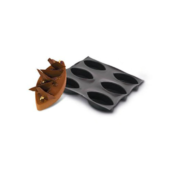 Demarle Flexipan Origine Calisson Silicone Baking Mold 400 x 300 mm - 3 Cavities, 180 x 90 x 50 mm (7.09 x 3.54 x 1.97 in) Each