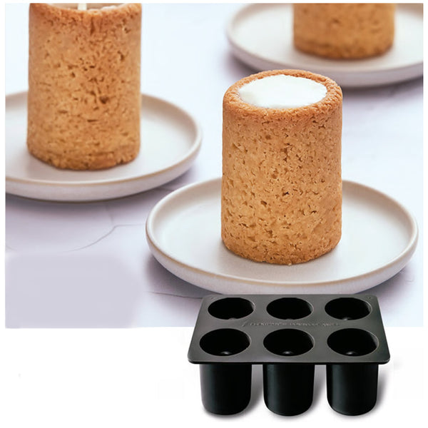 Demarle Flexipan Inspiration Cookie Shot Silicone Mold 300 x 200 mm - 6 Cavities, 52 x 72 mm (2.05 x 2.83 in) Each
