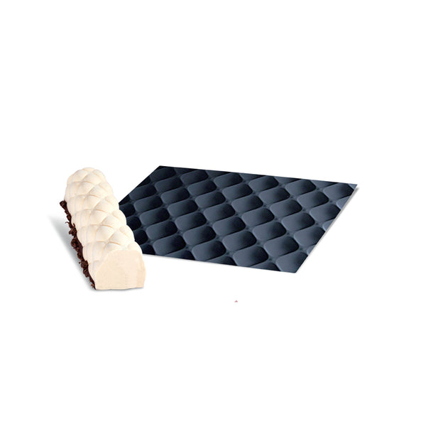 Demarle Flexipan Inspiration Matelassé Quilted Yule Log Texture Mat 276 x 186 mm