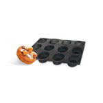 Demarle Silform Flexipan Air Round Perforated Baking Mold 600 x 400 mm - 12 Cavities, 105 x 40 mm (4.13 x 1.57 in) Each