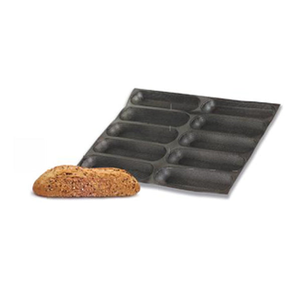 Demarle Silform Flexipan Air Long Loaf Perforated Baking Mold 460 x 330 mm - 5 Cavities, 306 x 71 x 30 mm (12.05 x 2.8 x 1.18 in) Each