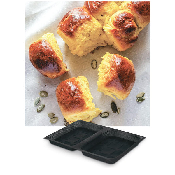 Demarle Silform Flexipan Air Brioche Perforated Baking Mold 400 x 300 mm - 2 Cavities, 211.1 x 157.8 x 31 mm (8.3 x 6.18 x 1.22 in) Each