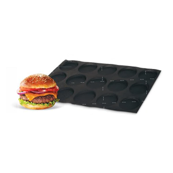 Demarle Silform Flexipan Air Shallow Round Perforated Baking Mold 600 x 400 mm - 15 Cavities, 115 x 10 mm (4.53 x 0.4 in) Each