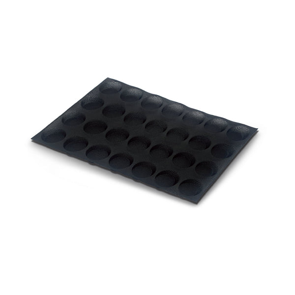 Demarle Silform Flexipan Air Round Perforated Baking Mold 600 x 400 mm - 28 Cavities, 67 x 15 mm Each