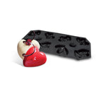Demarle Flexipan Origine Interlocking Heart Silicone Baking Mold 300 x 200 mm - 4 Cavities, 120 x 113 x 35 mm Each