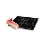 Demarle Flexipan Origine Mini Yule Log Silicone Baking Mold 400 x 300 mm - 12 Cavities, 122 x 42 x 32 mm Each
