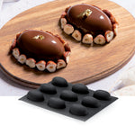Demarle Flexipan Origine Half Oval Silicone Baking Mold 300 x 200 mm - 9 Cavities, 60 x 40 x 25 mm Each