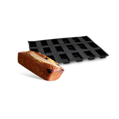 Demarle Flexipan Origine Large Rectangular Cake Silicone Baking Mold 600 x 400 mm - 21 Cavities, 80 x 30 mm Each
