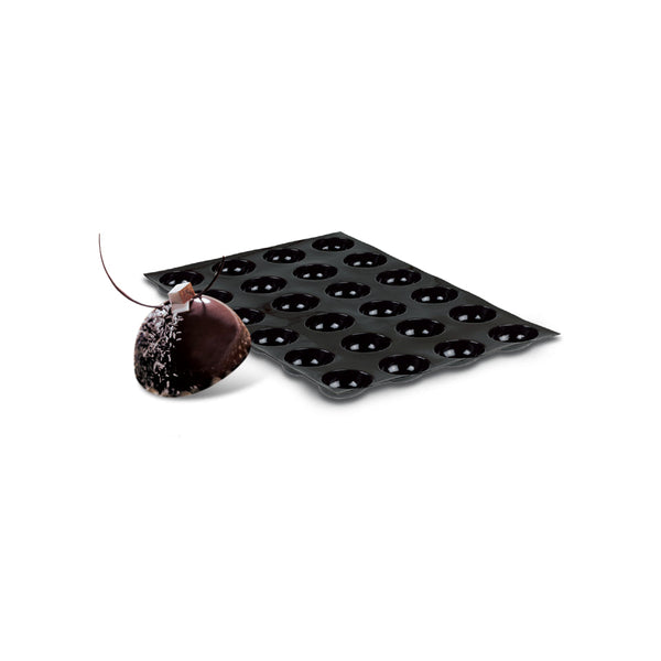 Demarle Flexipan Origine Half Sphere Silicone Baking Mold 300 x 200 mm - 20 Cavities, 42 x 21 mm Each