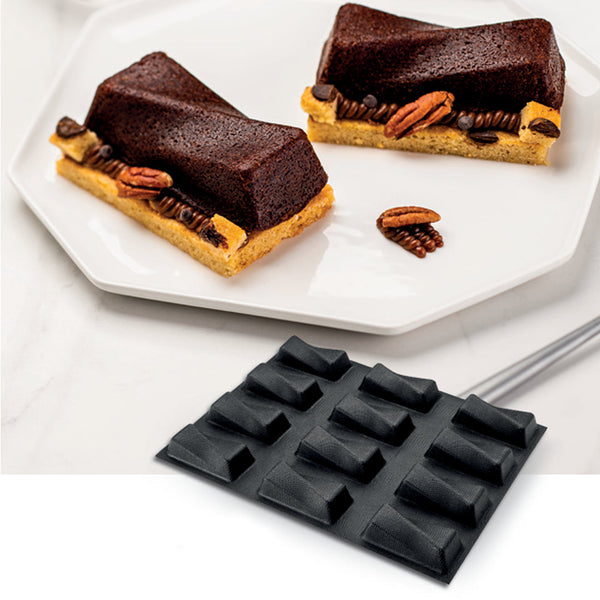 Demarle Flexipan Origine Twisted Bar Silicone Baking Mold 400 x 300 mm - 12 Cavities, 100 x 45 x 25 mm Each
