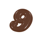 MARTELLATO Numbers 0-9 Thermoformed Choco Light Chocolate Mold